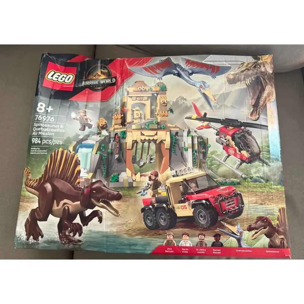LEGO Jurassic World Spinosaurus & Quetzalcoatlus Air Mission 76976 Open Box